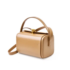 Solid Leather Boston Women Handbags Small Tote Bag Shoulder Crossbody Bag Purse - Picture 1 of 22