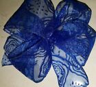 Small 5-6" Handmade Blue Bow - Easter Spring Wired