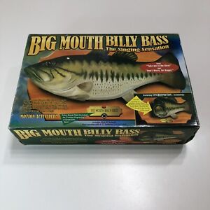Vintage Gemmy Big Mouth Billy Bass Singing Talking Works 2 Songs w/ Box 1999