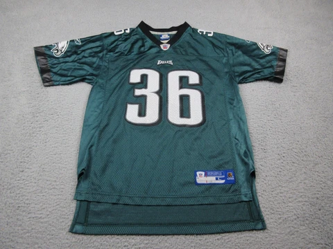 Brian Westbrook Philadelphia Eagles Jersey Boys Large Green Logo NFL Football Cover