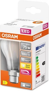 Osram LED B22d Filament Lampe Wamweiss Glühbirne 75W Dimmbar Leuchtmittel - Bild 1 von 5
