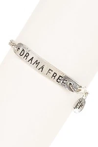 PULSERA GRATUITA DE DRAMA DE PELTRE ENCHAPADO EN PLATA ESTERLINA ALISA MICHELLE ** $98 ** - Imagen 1 de 1