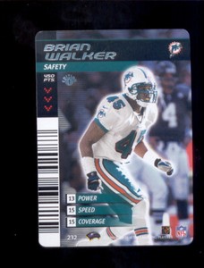 2002 NFL Showdown BRIAN WALKER Miami Dolphins Card
