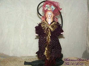 Arturo E.Reyna VICTORIAN MAIDEN Handmade Porcelain HEAD & ARMS HANGING TASSEL - Picture 1 of 8