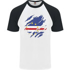 Torn Cape Verde Flag Verdean Day Football Mens S/S Baseball T-Shirt