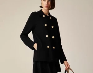 J. Blazer Suéter Crew Warwick Mujer Talla XXS Negro Nuevo con Etiquetas $198 CB927 - Imagen 1 de 9