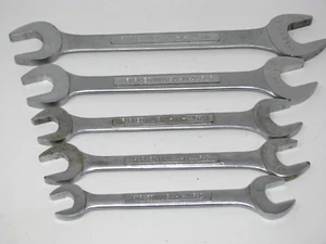Vintage USA Craftsman Double Open End Wrench 5pc Lot SAE V VV 5/8 1 1/8 1 7/8 - Picture 1 of 9