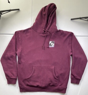 Sudadera con capucha FTP F You para hombre L Borgoña Streetwear Underground Skate 2018 Foto 1 de 4