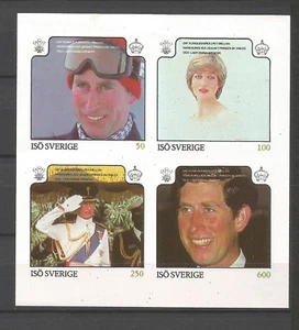 Princess Diana & Prince Charles Unobliterated Sheet MNH /T9815 - Picture 1 of 1