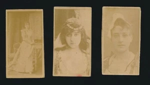 1890 N245 Kinney Sweet Caporal ACTRESSES -(3) LUCIE GERARD, GUENIN, GUERRA - Picture 1 of 2