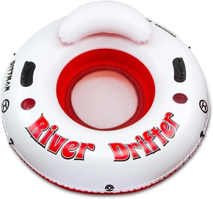 Inflatable River Float Tube - 1 Person Pool Float Floating Water Lounge Tube - Picture 1 of 4