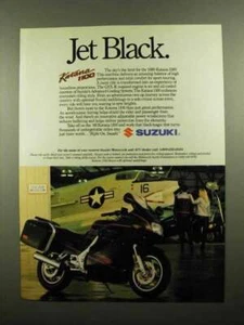 1989 Suzuki Katana 1100 Motorcycle Ad - Jet Black - Picture 1 of 1