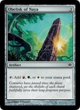 1x Obelisk of Naya - Foil MTG Shards of Alara NM Magic Foil