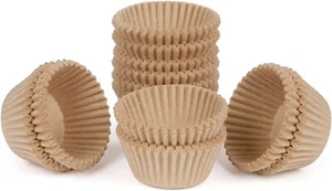 500 PCS Mini Cupcake Liners Natural Muffin Liners Greaseproof Paper Baking Cups - Picture 1 of 9