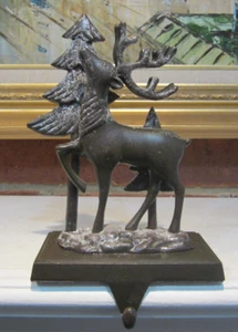 Soporte para medias de metal ciervos y árboles rústico * Oso y copo de nieve listados por separado * - Imagen 1 de 19