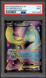 Pokemon PSA 9 Cresselia 143/149 Frontières Noir et Blancs Traversées Full Art Rare - Photo 1/2