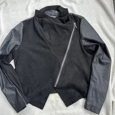 Bagatelle Collection Women's Faux Leather Jacket Size L - Black Preowned Foto 1 de 4