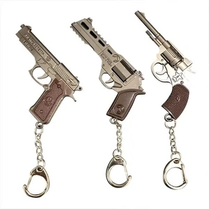 🗝️ Revolver Pistole Schlüsselanhänger - PUBG Spiel Peripherie Metall Modell! - Bild 1 von 8