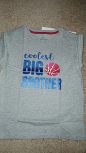 COOLEST BIG BROTHER-GRIS-10Y-CAMISETA BALONCESTO-NUEVA - Imagen 1 de 5