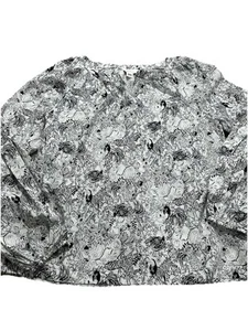 Lilly Pulitzer Medium Sullivan Black and White Animal Print Women’s Top - Picture 1 of 8