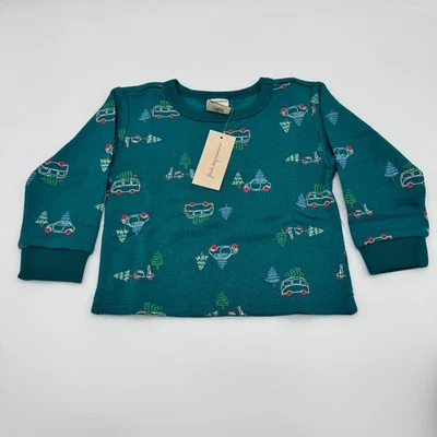 First Impressions Baby Boys Long Sleeve Set of 2 T-Shirts Green & White 24M NWT - Image 1 of 4