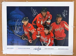Washington Capitals Poster Signed Alex Ovechkin, Backstrom, Green, Semin w/COA - Picture 1 of 15