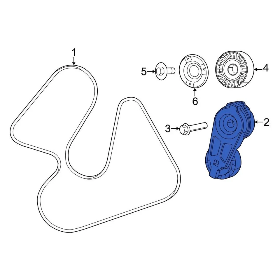 For Jeep Gladiator 21-23 Jeep 68490063AA Accessory Drive Belt Tensioner Assembly - Image 1 of 1