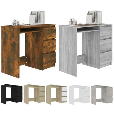 Schreibtisch Computertisch Holz Bürotisch Arbeitstisch Tisch mit 3 Schubladen  - Bild 1 von 4