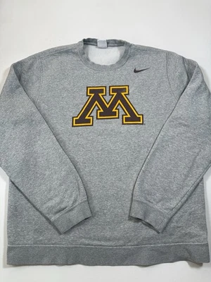 Nike Minnesota Golden Gophers Sweatshirt Mens XL Gray Maroon Crewneck NCAA Logo - Image 1 of 4