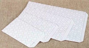 LOT 100 5" x 7" Silver Trellis Paper Bags 100 count - Picture 1 of 1