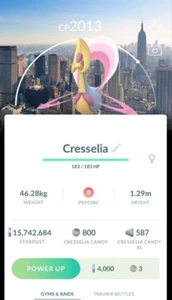 Non Shiny Cresselia Hintergrund New York Go Fest 2023 ✨Pokemon Trade✨ - Bild 1 von 1