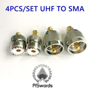 UHF SO-239 to SMA RF Connector converter Straight Coaxial Coupling female male - Picture 1 of 3