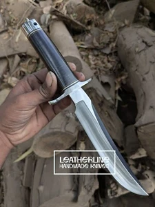Custom Handmade High Carbon steel Leather Line Recon Style  Hunting Bowie knife - Picture 1 of 5