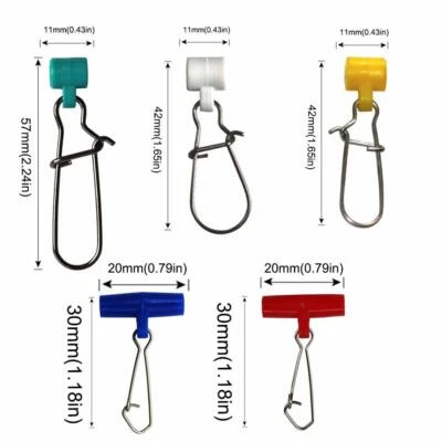 100pcs Braid Line Fishing Sinker Slide with Duo lock Snap Swivel Clip Connector - Image 1 of 4