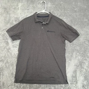 Beretta Mens Polo Logo Short Sleeve Shirt Gray Small Hunting Casual - Picture 1 of 6