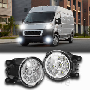 Left&Right LED Front Bumper Fog Lights Driving Lamps For Ram Promaster Fiat 500