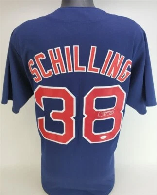 Curt Schilling Signed Boston Red Sox Jersey (JSA COA) 3xWorld Series Champion - Image 1 of 4