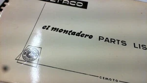 BULTACO el montadero PARTS LIST 1968 VINTAGE AHRMA - Picture 1 of 5