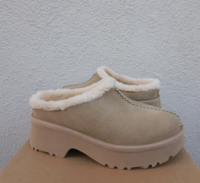 UGG SUEDE/ WOOL 2" NEW HEIGHTS COZY CLOG PLATFORM SHOES, WOMEN US 9/ EUR 40 ~NIB - Image 1 of 4