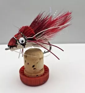 Hecht Fliegen Rot Schwimmen Frosch Pack Zwei Größe 3/0 Mit Weedguard- #168C - Bild 1 von 2