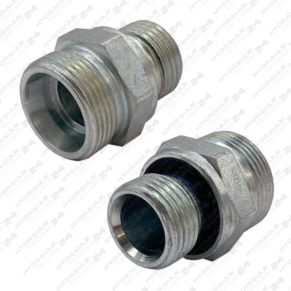 Tout Droit Raccord Mâle de Stud Métrique Avec Joint Souple Léger / Dur - Photo 1/1