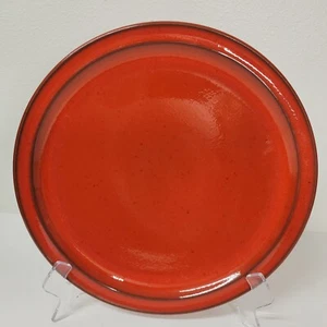 MCM Ceramano Sunset Orange Red Dinner Plate 10.5" West Germany  Vintage - Picture 1 of 8