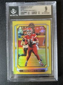 2019 Panini Legacy Premium GOLD Prizm #51 Patrick Mahomes BGS 9 MINT /25