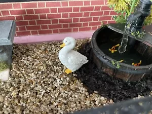 1:12th Dolls House Miniature White Goose NEW Garden Farmyard Bird Geese Poultry - Picture 1 of 4