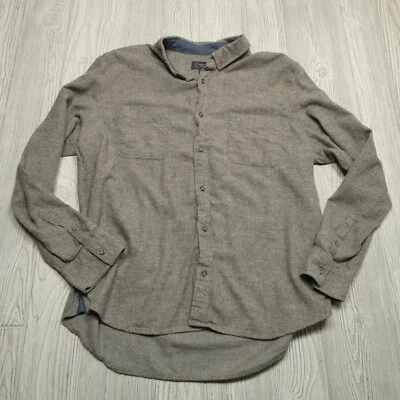 Рубашка мужская Wallin & Bros 2XL мягкая фланелевая флисовая на пуговицах серая с длинными рукавами - Изображение 1 из 4