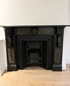 Victorian Antique Slate And Marble Fireplace. An Excellent Price as quick sale