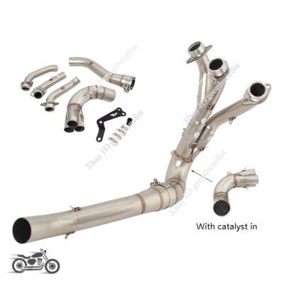 Sistema de escape tubo de enlace delantero para Yamaha MT09 FZ09 Tracer 9/9GT XSR900 2021-23 Foto 1 de 4