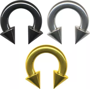HUFEISEN INTIM GROß RING PIERCING EDELSTAHL LIPPE INTIM OHR BRUST SEPTUM NASE - Bild 1 von 5