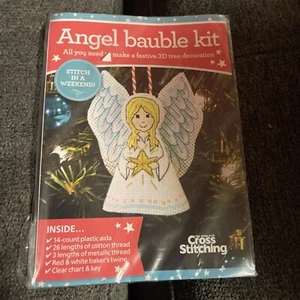 NUEVO KIT DE CHUCHERÍA DE ÁNGEL DE PUNTO DE CRUZ EL MUNDO DE LA COSTURA DE CRUZ - Imagen 1 de 2
