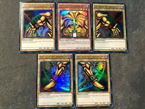 Yugioh! Exodia The Forbidden One Full Set Ultra Rare YGLD NM!